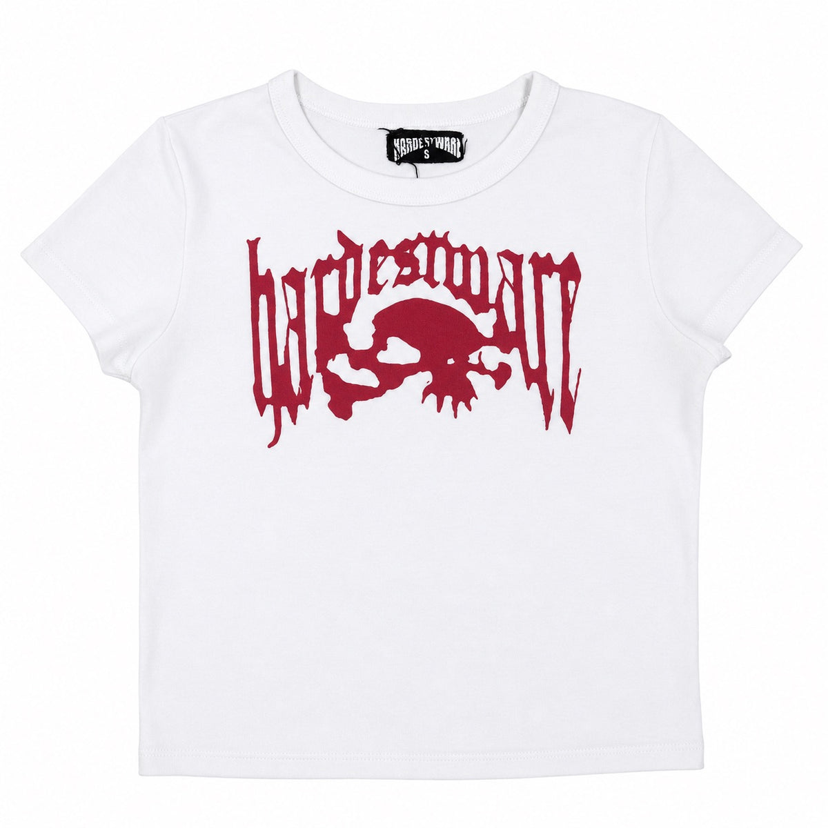 SCRIPT SKULL BABY TEE