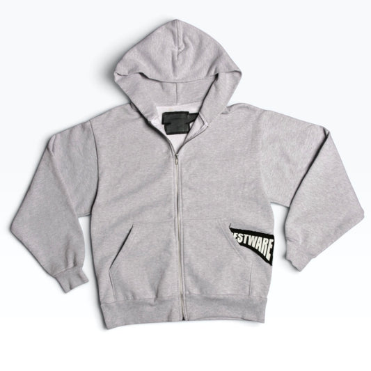 PATCHED ZIP-UP HOODIE -HEAVY WEIGHT