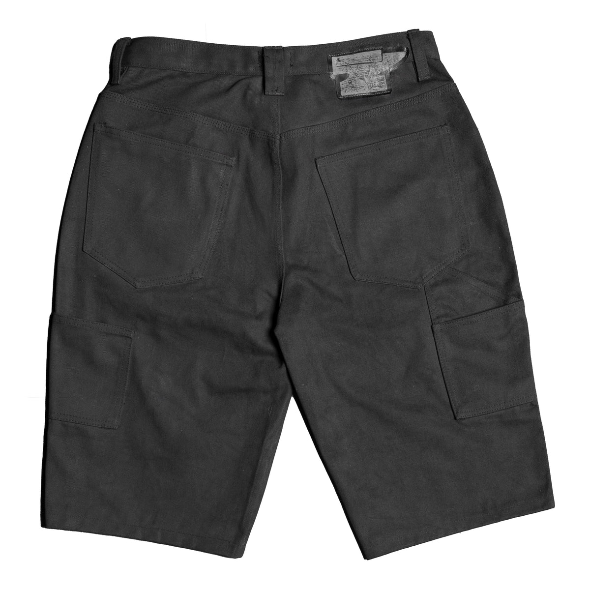 WAXED DENIM LONG SHORT