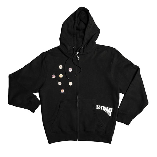 PATCHED ZIP-UP HOODIE- LIGHTWEIGHT
